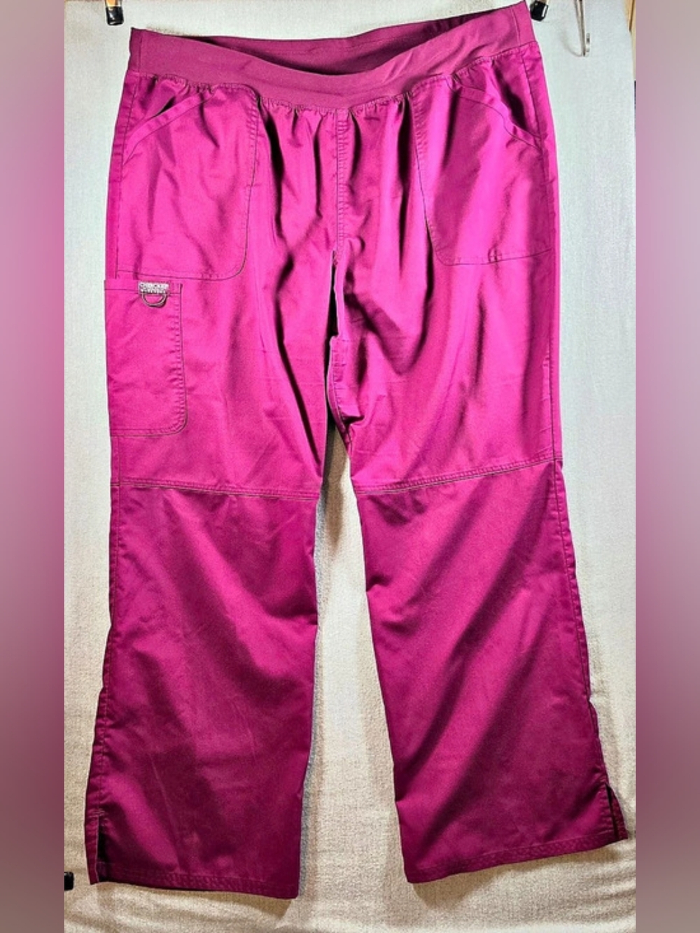 Cherokee Women's Workwear WW110 Straight Leg Workwear Pants in Burgundy 2XL